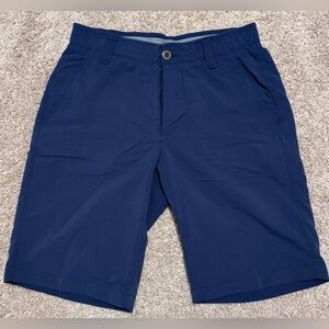 Under Armour Men’s Golf Shorts Size 30 Navy Blue Loose Fit 10 Inch Inseam